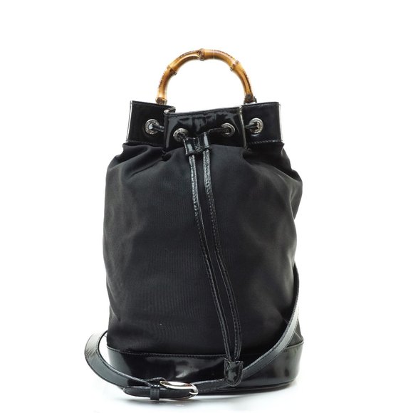 Gucci Handbags - Auth Gucci Bamboo Shoulder Bag Black #7896G90